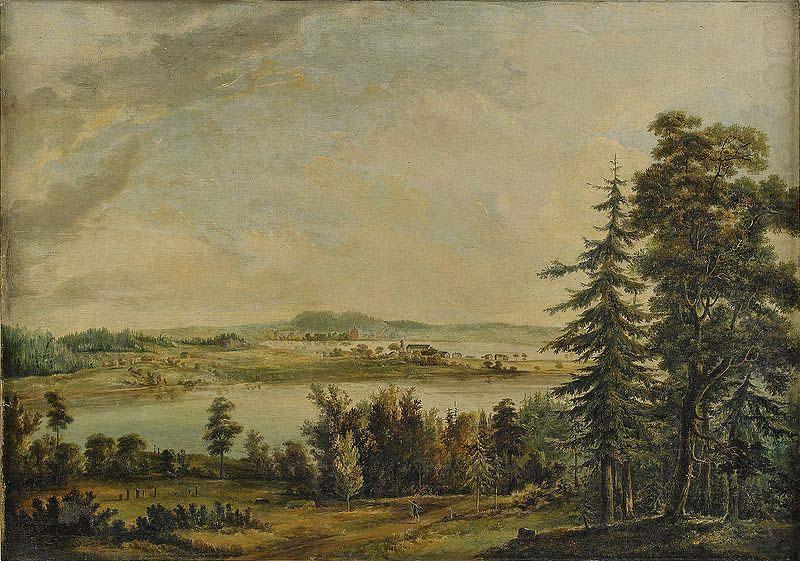 View over Hallsnas mansion, Carl Jonas Linnerhielm